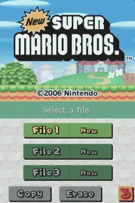 New Super Mario Bros. (Japan) screen shot title